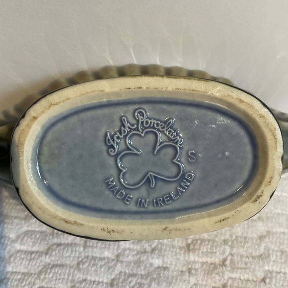 Vintage Wade Irish Porcelain Made in Ireland Vase Dish Blue/Green/Brown Glaze - Picture 7 of 12